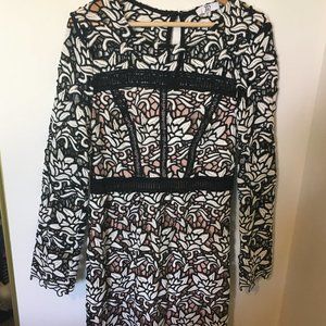 True Decadence Premium Lace Midi Dress